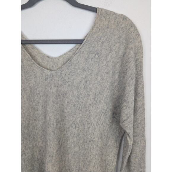 Vince Sweater Wool Cashmere Double V Neck Knit Classic Minimalist Taupe Size S - Picture 3 of 10